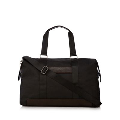 Black textured holdall bag